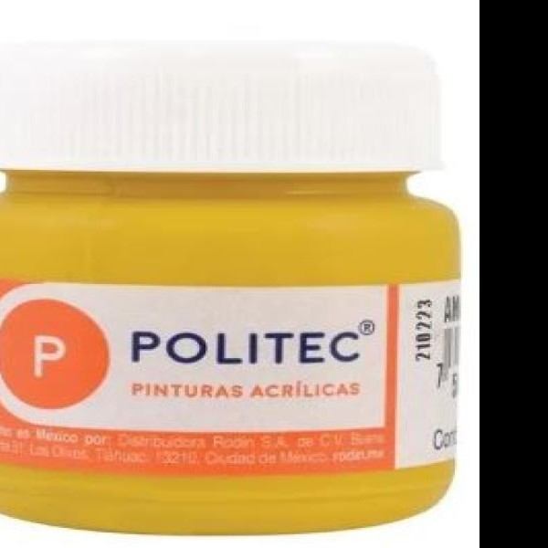 PINTURA ACRILICA POLITEC 30ML. AMA. MEDIO 318 PZA